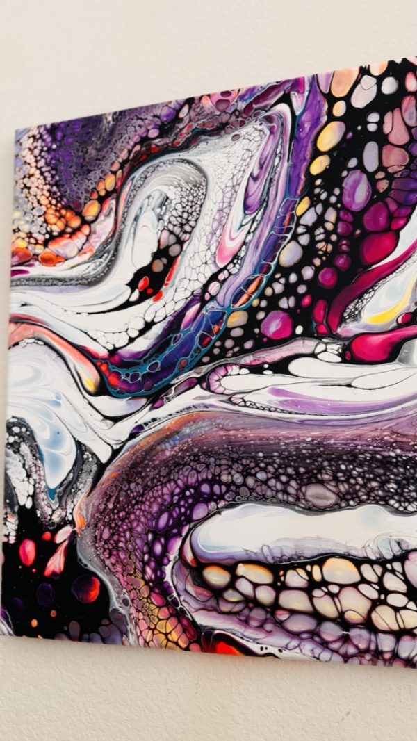 On your Own but NOT Alone: Abstract Empowerment Wall Art – 16x20 – Handmade Painting - Image 7