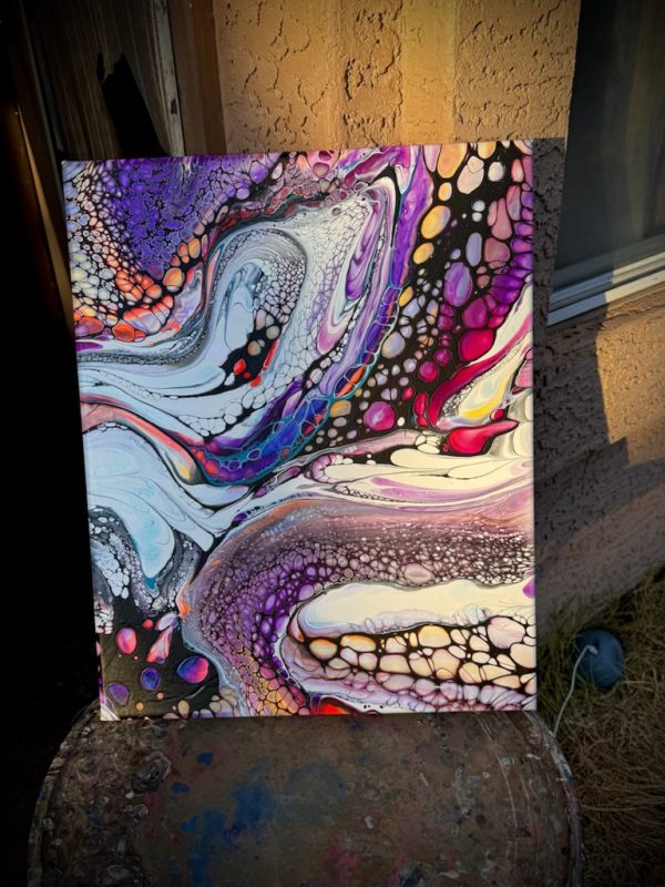 On your Own but NOT Alone: Abstract Empowerment Wall Art – 16x20 – Handmade Painting - Image 5