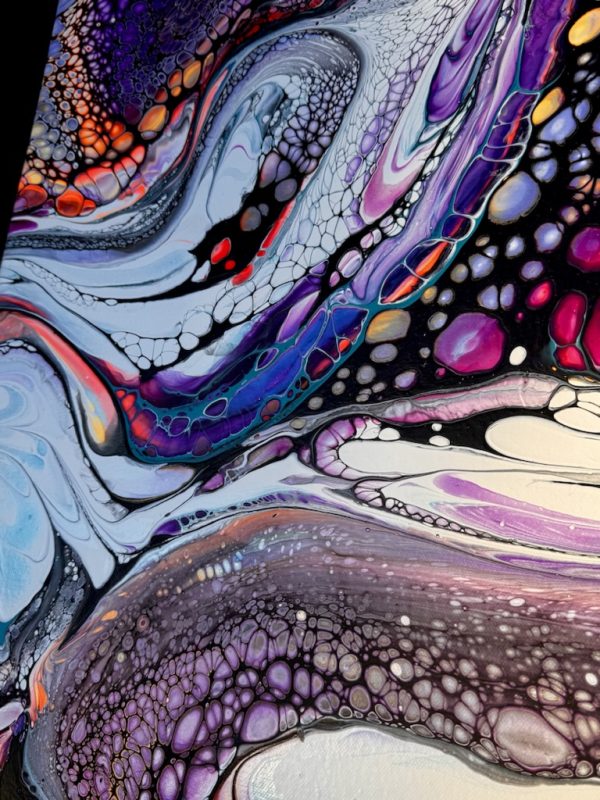 On your Own but NOT Alone: Abstract Empowerment Wall Art – 16x20 – Handmade Painting - Image 4