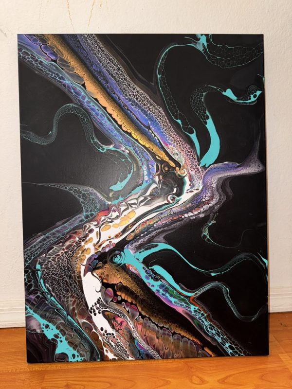 The Abyss: Moody Abstract Wall Art  – 18x24 – Handmade Painting - Image 3