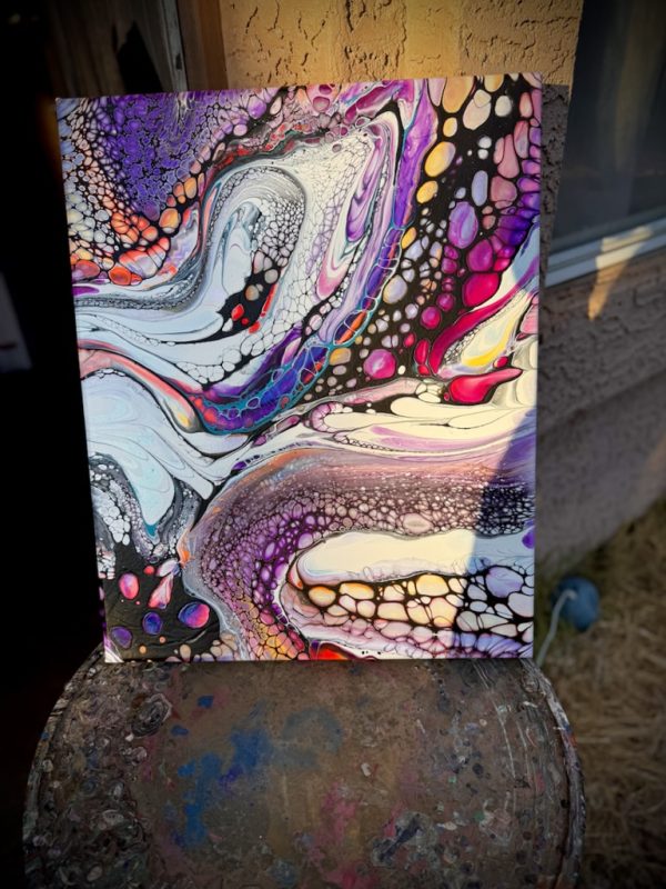 On your Own but NOT Alone: Abstract Empowerment Wall Art – 16x20 – Handmade Painting - Image 6