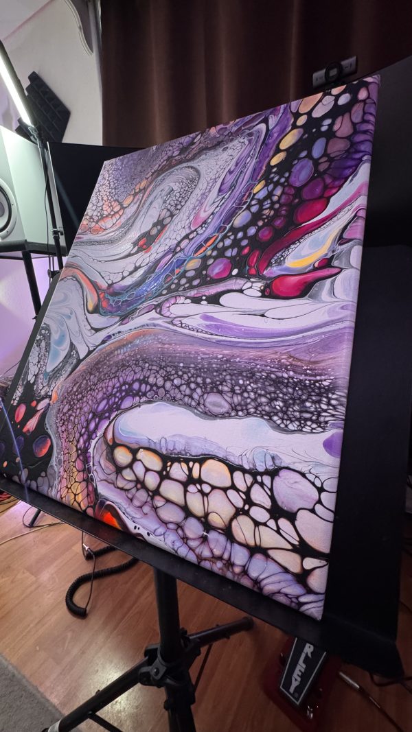 On your Own but NOT Alone: Abstract Empowerment Wall Art – 16x20 – Handmade Painting - Image 2
