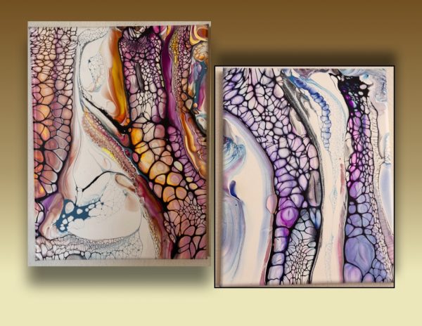 Set of Abstract Paintings - Wall Art and Home Decor-  Fire & Ice