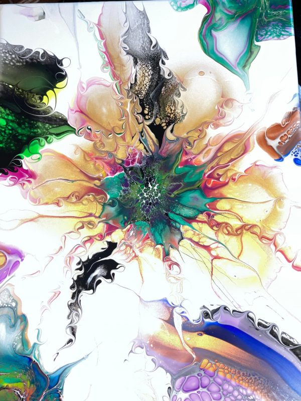 Wall Art- Original Abstract Fluid Art Painting I Unique Home Decor- Romeo & Juliet - Image 2