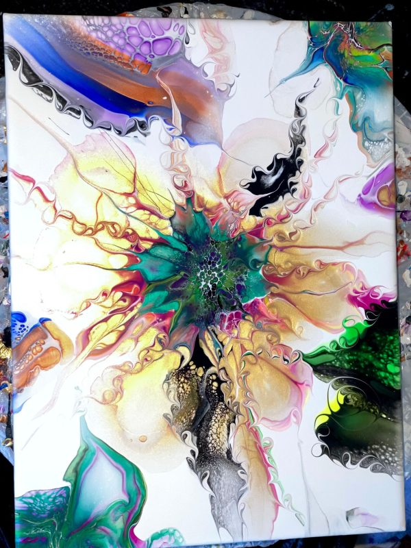 Wall Art- Original Abstract Fluid Art Painting I Unique Home Decor- Romeo & Juliet