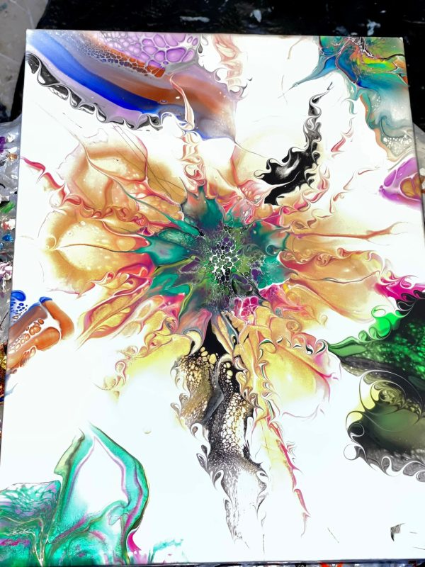 Wall Art- Original Abstract Fluid Art Painting I Unique Home Decor- Romeo & Juliet - Image 3