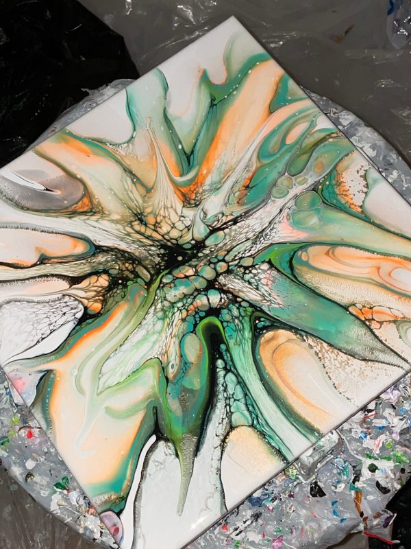 Wall Art- Original Abstract Fluid Art Painting I Unique Home Decor- Green Eyed Girl - Image 5