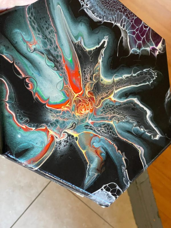 Wall Art- Original Abstract Fluid Art Painting I Unique Home Decor- Starfish Nebula - Image 3