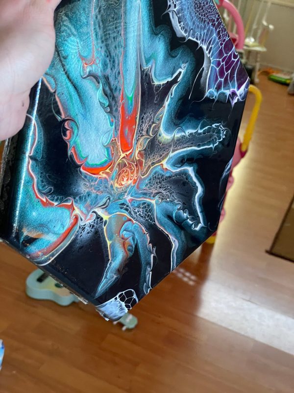 Wall Art- Original Abstract Fluid Art Painting I Unique Home Decor- Starfish Nebula - Image 6