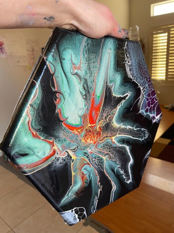 Wall Art- Original Abstract Fluid Art Painting I Unique Home Decor- Starfish Nebula - Image 4