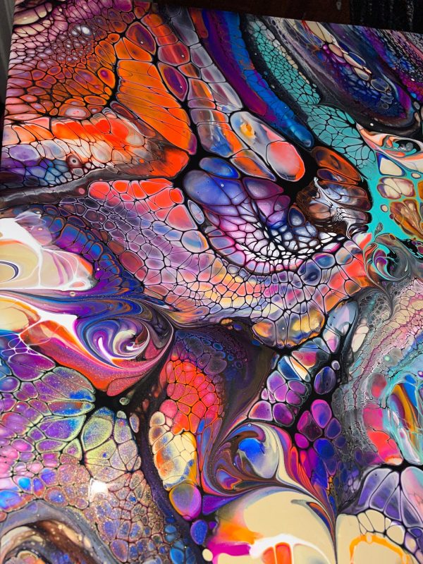 Wall Art- Original Abstract Fluid Art Painting I Unique Home Decor- Identity, Unhinged - Image 9
