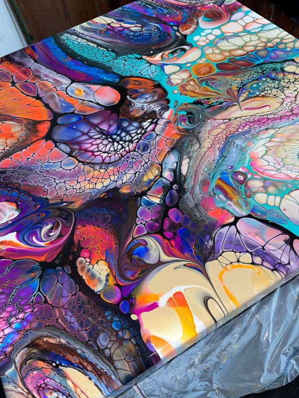 Wall Art- Original Abstract Fluid Art Painting I Unique Home Decor- Identity, Unhinged - Image 10