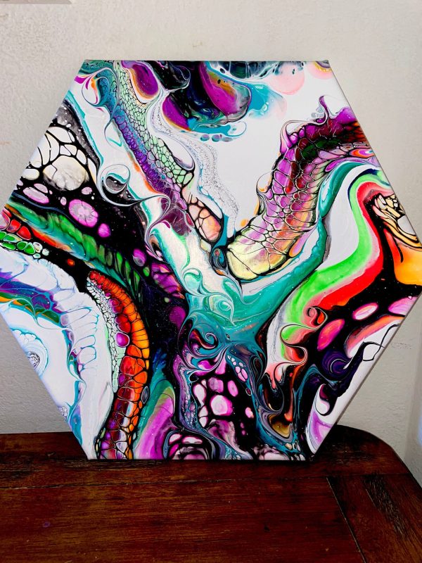 Wall Art- Original Abstract Fluid Art Painting I Unique Home Decor- We All Need a Mr. Paul