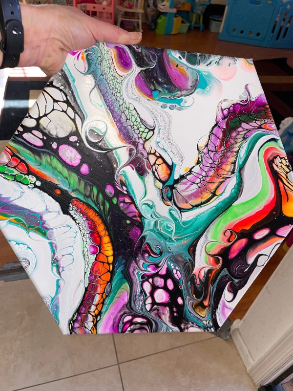Wall Art- Original Abstract Fluid Art Painting I Unique Home Decor- We All Need a Mr. Paul - Image 3