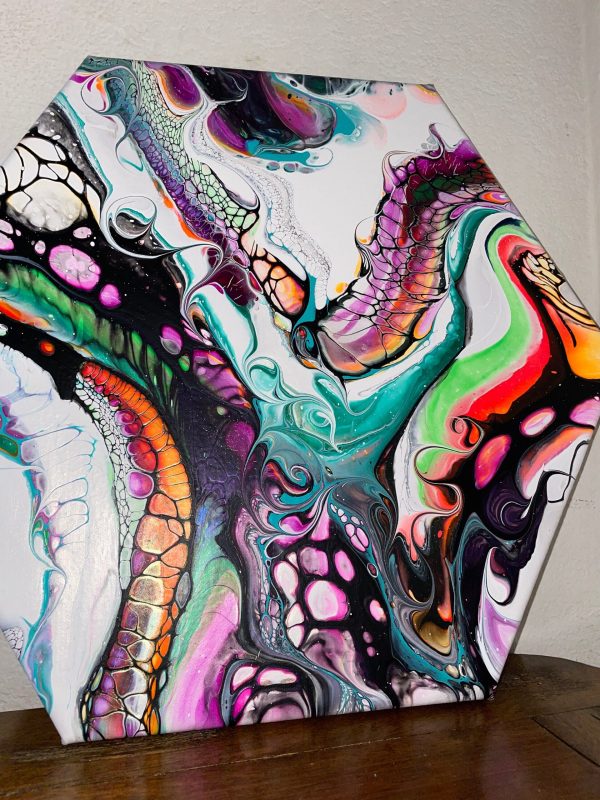 Wall Art- Original Abstract Fluid Art Painting I Unique Home Decor- We All Need a Mr. Paul - Image 9