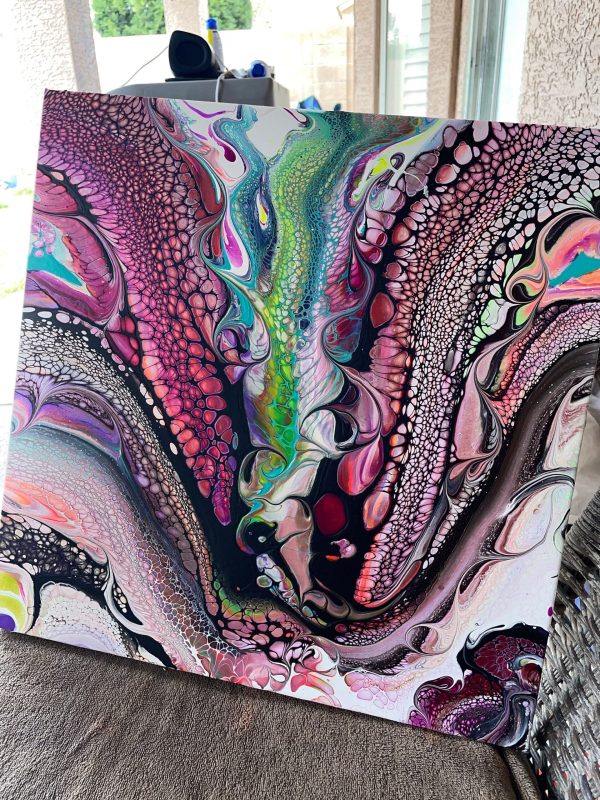 Wall Art- Original Abstract Fluid Art Painting I Unique Home Decor- Brid of Paradise - Image 6