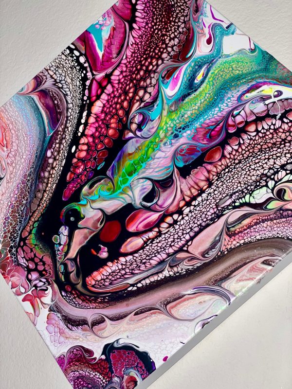 Wall Art- Original Abstract Fluid Art Painting I Unique Home Decor- Brid of Paradise - Image 2