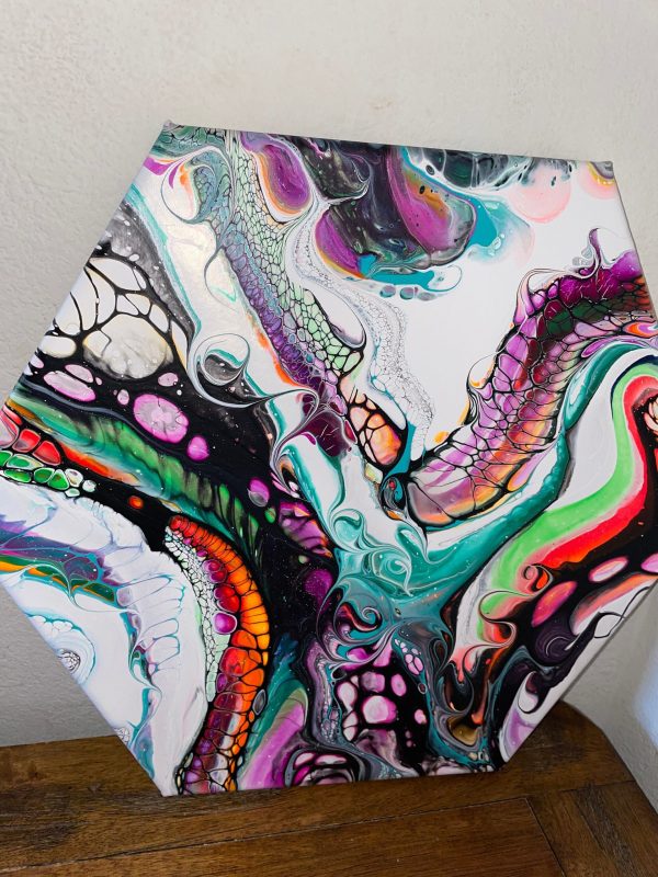 Wall Art- Original Abstract Fluid Art Painting I Unique Home Decor- We All Need a Mr. Paul - Image 4