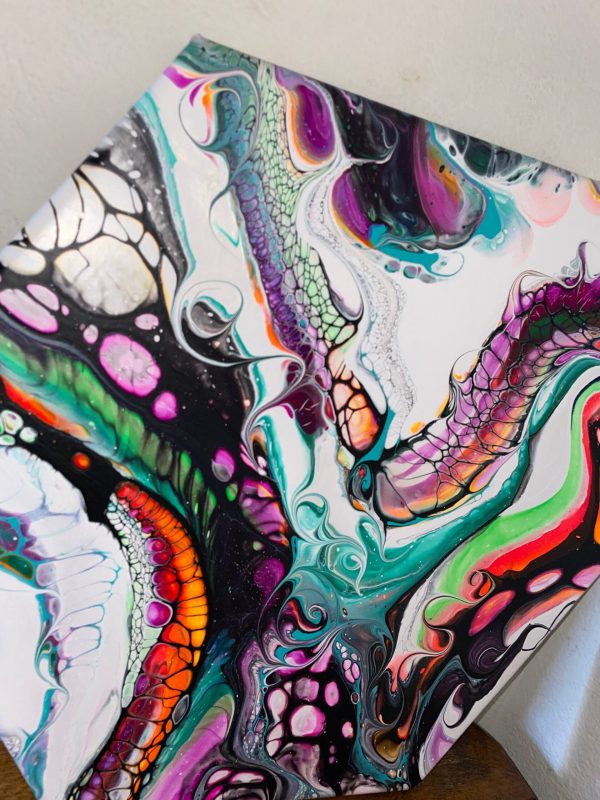 Wall Art- Original Abstract Fluid Art Painting I Unique Home Decor- We All Need a Mr. Paul - Image 5