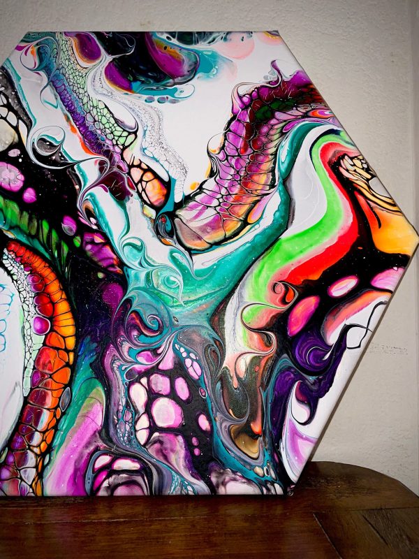 Wall Art- Original Abstract Fluid Art Painting I Unique Home Decor- We All Need a Mr. Paul - Image 8