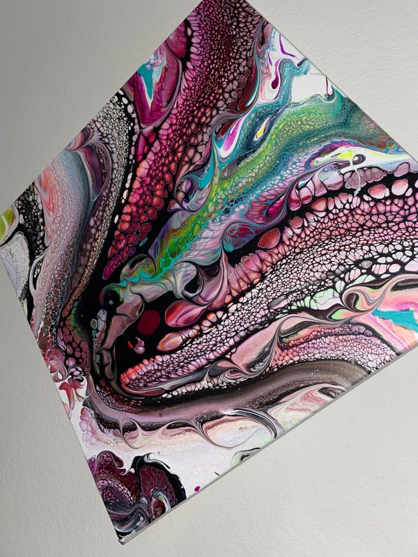 Wall Art- Original Abstract Fluid Art Painting I Unique Home Decor- Brid of Paradise - Image 8