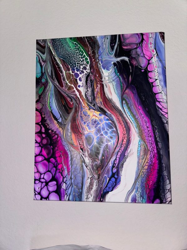 Beating Heart | Red & Pink Fluid Art | 16x20 Abstract Acrylic Pour | Romantic Wall Decor | Passionate Original Painting