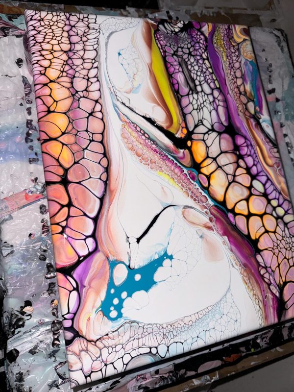 Set of Abstract Paintings - Wall Art and Home Decor-  Fire & Ice - Image 4
